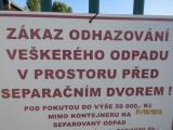 Odkldn odpadu u separanho dvora